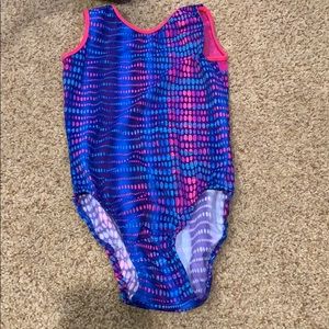 Polk a dot leotard with mesh back